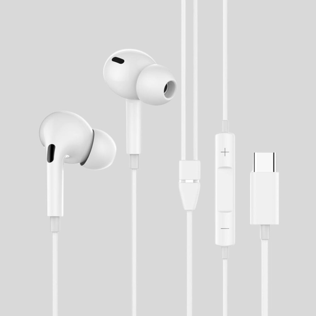 CROWNSWOOD Type-C Wired Earphones