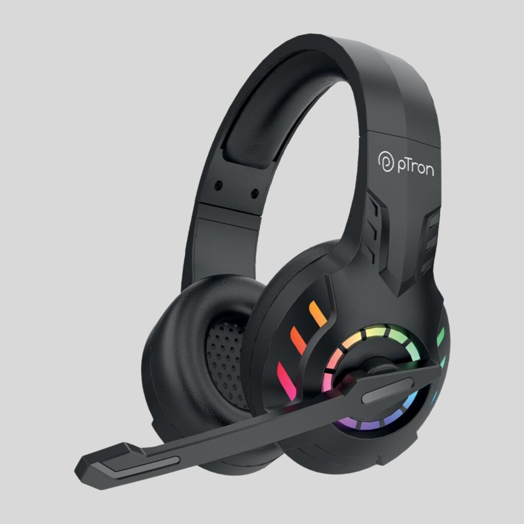 pTron Studio Sports Wireless BT Gaming Over-Ear Headphones