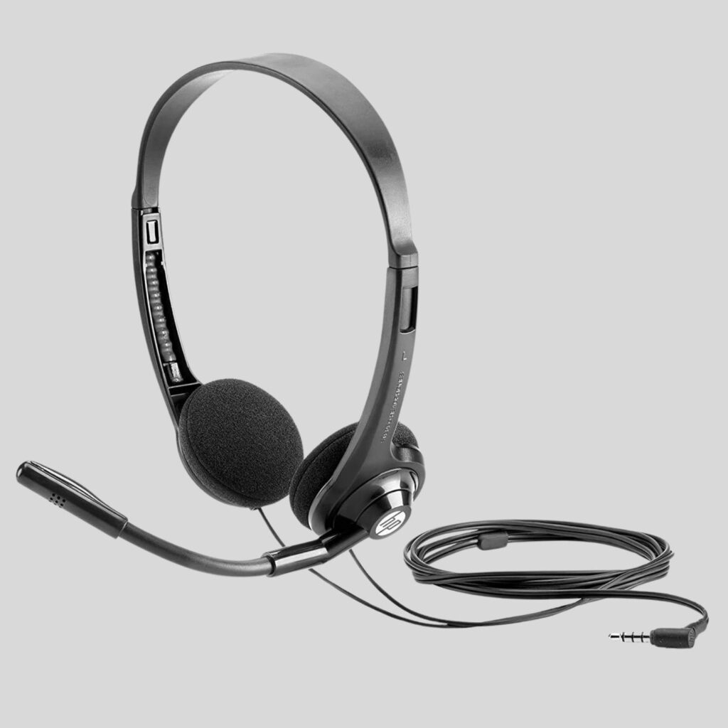 HP 150 Wired Over Ear Headphone with Microphone
