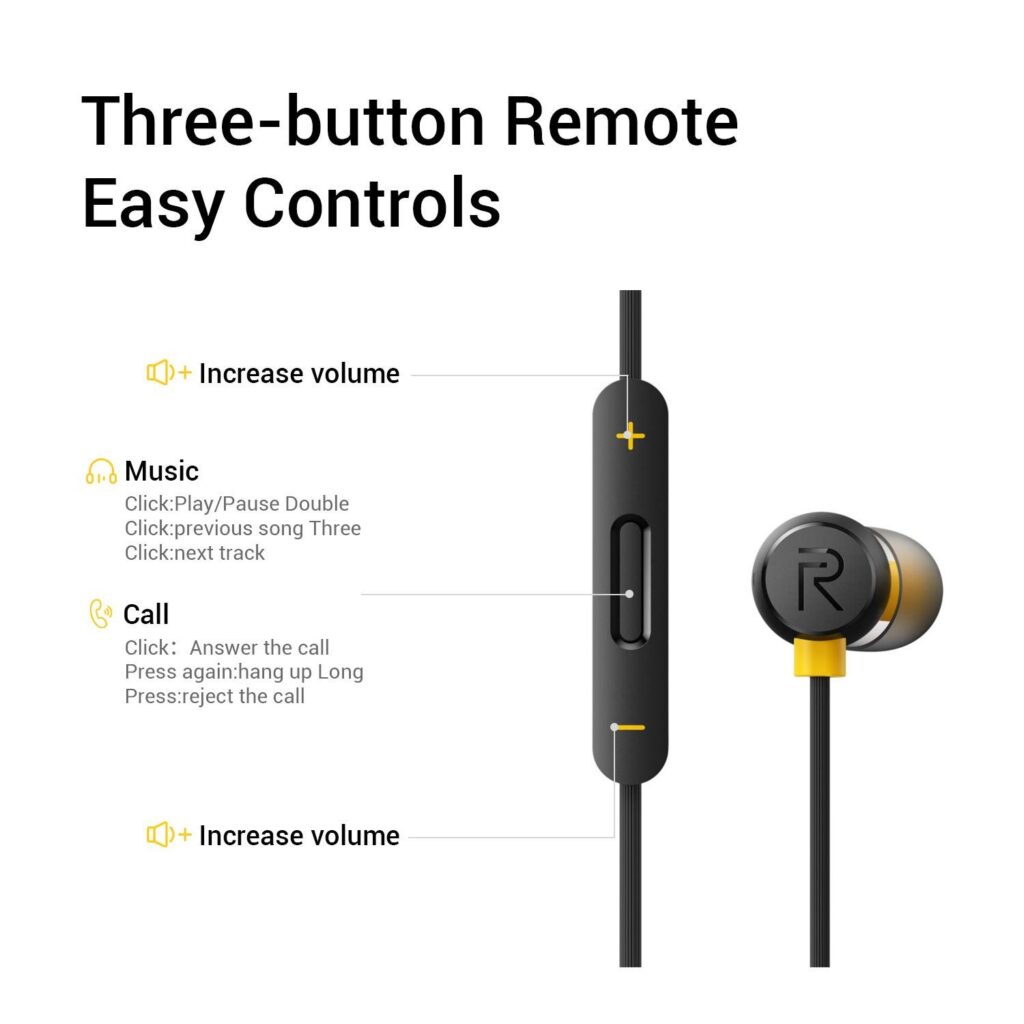 realme buds 2 wired in ear earphones with mic